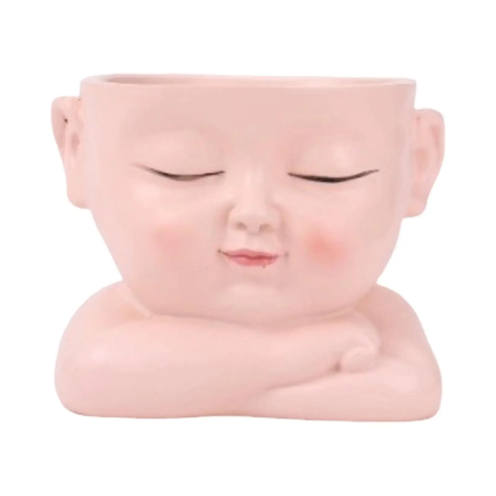 Face Flower Pot ,Creative Flowerpot, Plant Container, Flower Planter Resin Plant Pot for Bedroom Indoor Outdoor Living Room