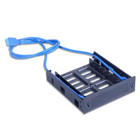 2 X USB 3.0 Front Panel with 3.5Inch Device/HDD or 2.5Inch SSD/HDD to 5.25 Floppy to Optical Drive Bay Tray