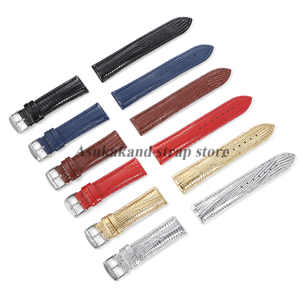 Lizard รูปแบบหนังสายนาฬิกา Universal 18 มม.20 มม.22 มม.สําหรับ Seiko สําหรับ Omega สําหรับ Rolex นาฬิกาผู้ชายผู้หญิงธุรกิจสายรัดข้อมือ
