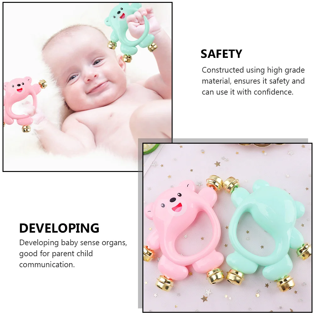 4 قطعة Handbell التعليمية اللعب المبكر التنموية حشرجة الموت للطفل التنسيق الحسي تحفيز السمع