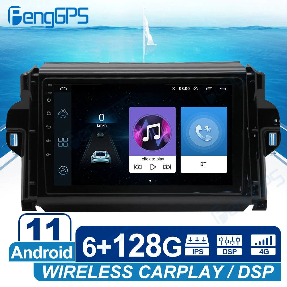 8Core Android11 Touch Screen For Toyota Fortuner Covert 2015-2018 GPS Navigation Car DVD Stereo Radio Multimedia Player Headunit