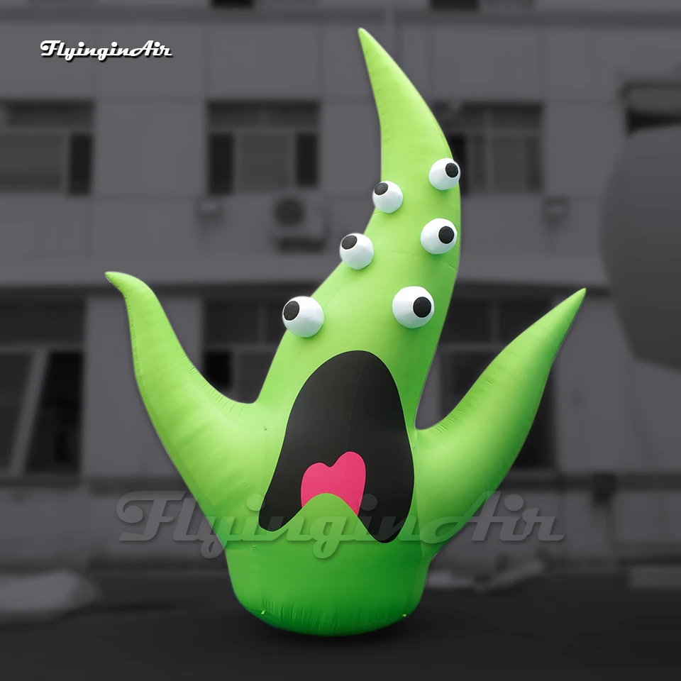 

Scary Halloween Green Inflatable Multi-eyed Monster Air Blow Up Ghost With Eyeballs For Yard Decoration