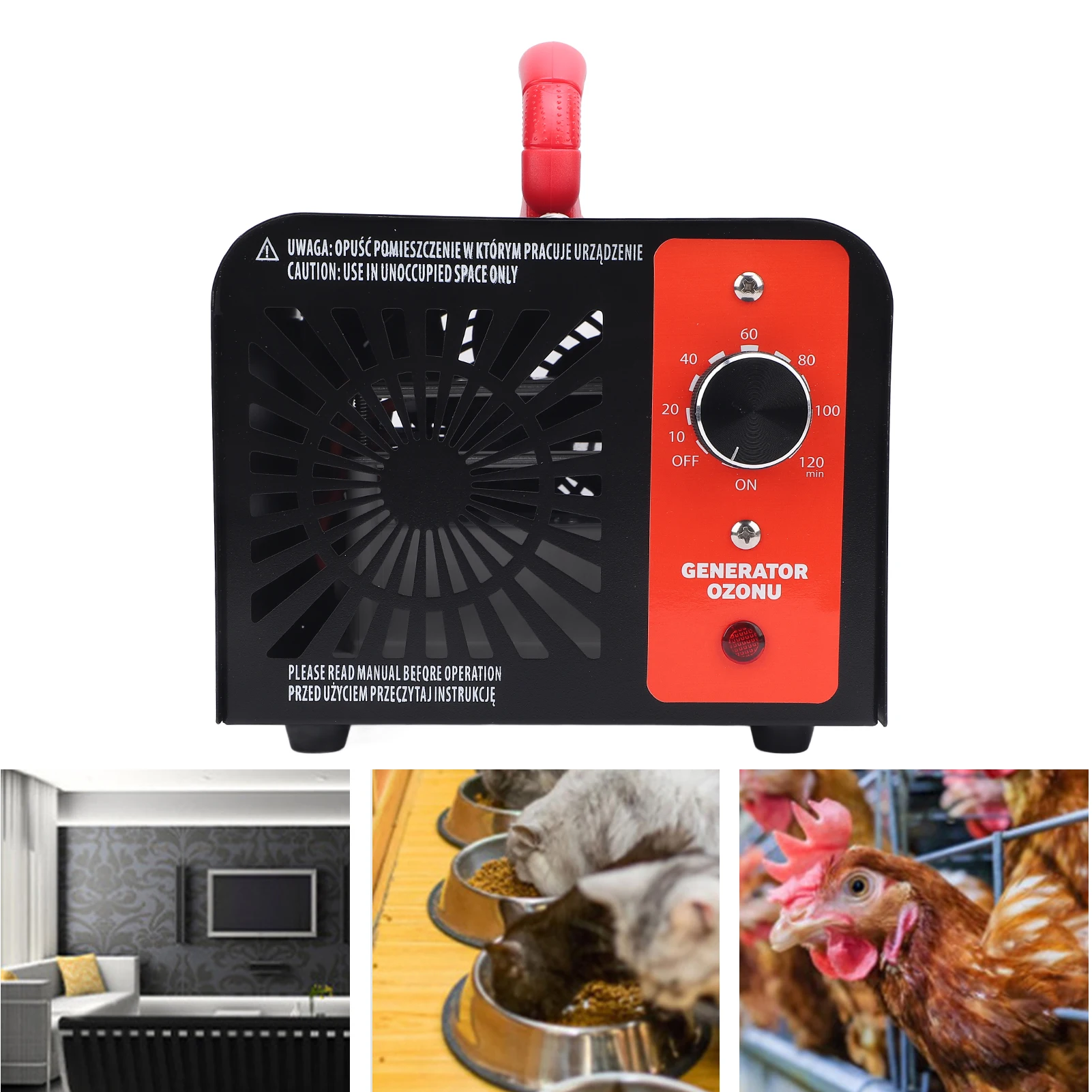 

O3 Air Purifier Powerful Deodorizer Easy To Operate 100W Multifunctional Home O3 Generator Effective for 2000 To 4500sq.ft Area