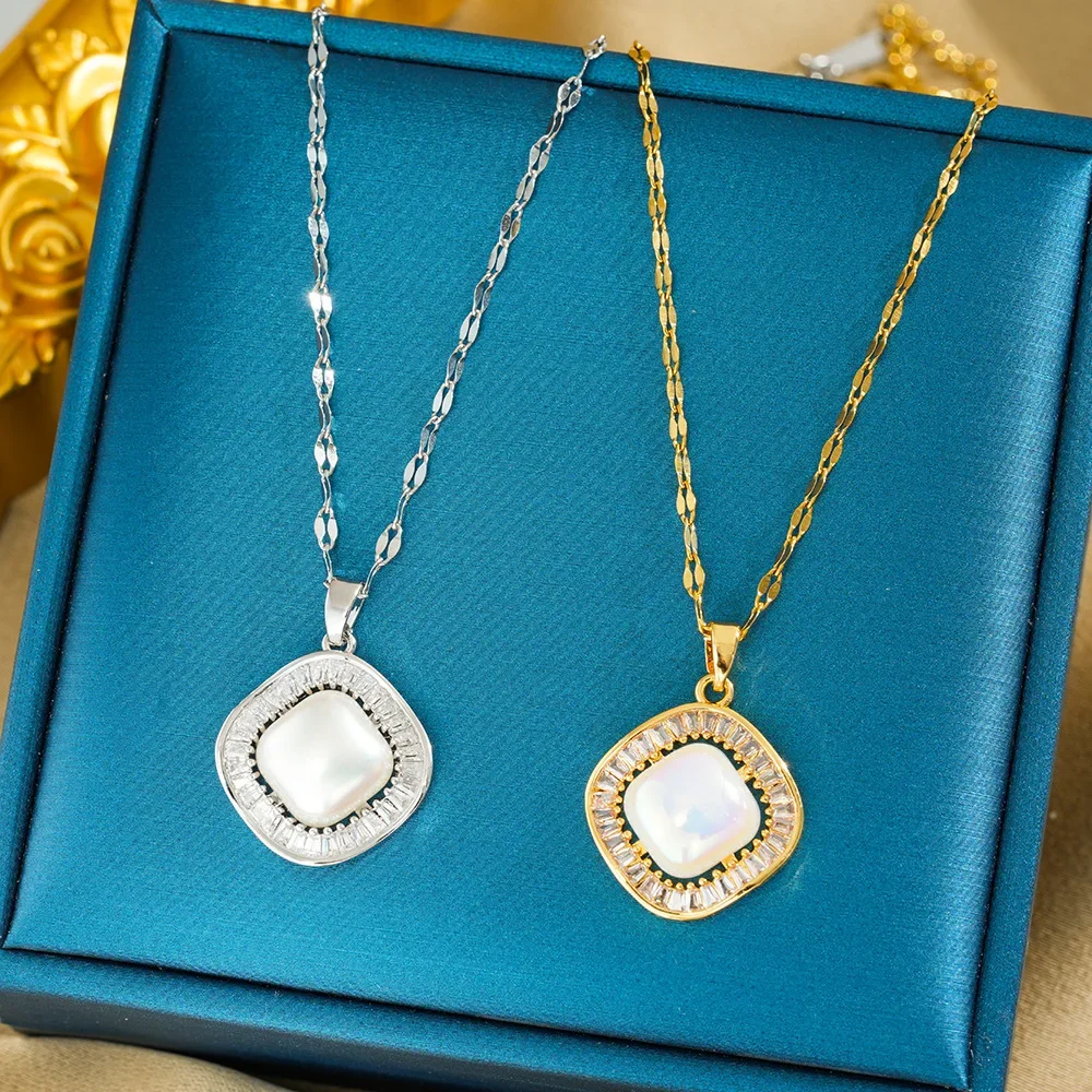 قلادة الترقوة بسيطة ومتعددة الاستخدامات، قلادة من الفولاذ التيتانيوم، راقية على Instagram، فاخرة خفيفة، قلادة بتصميم متخصص