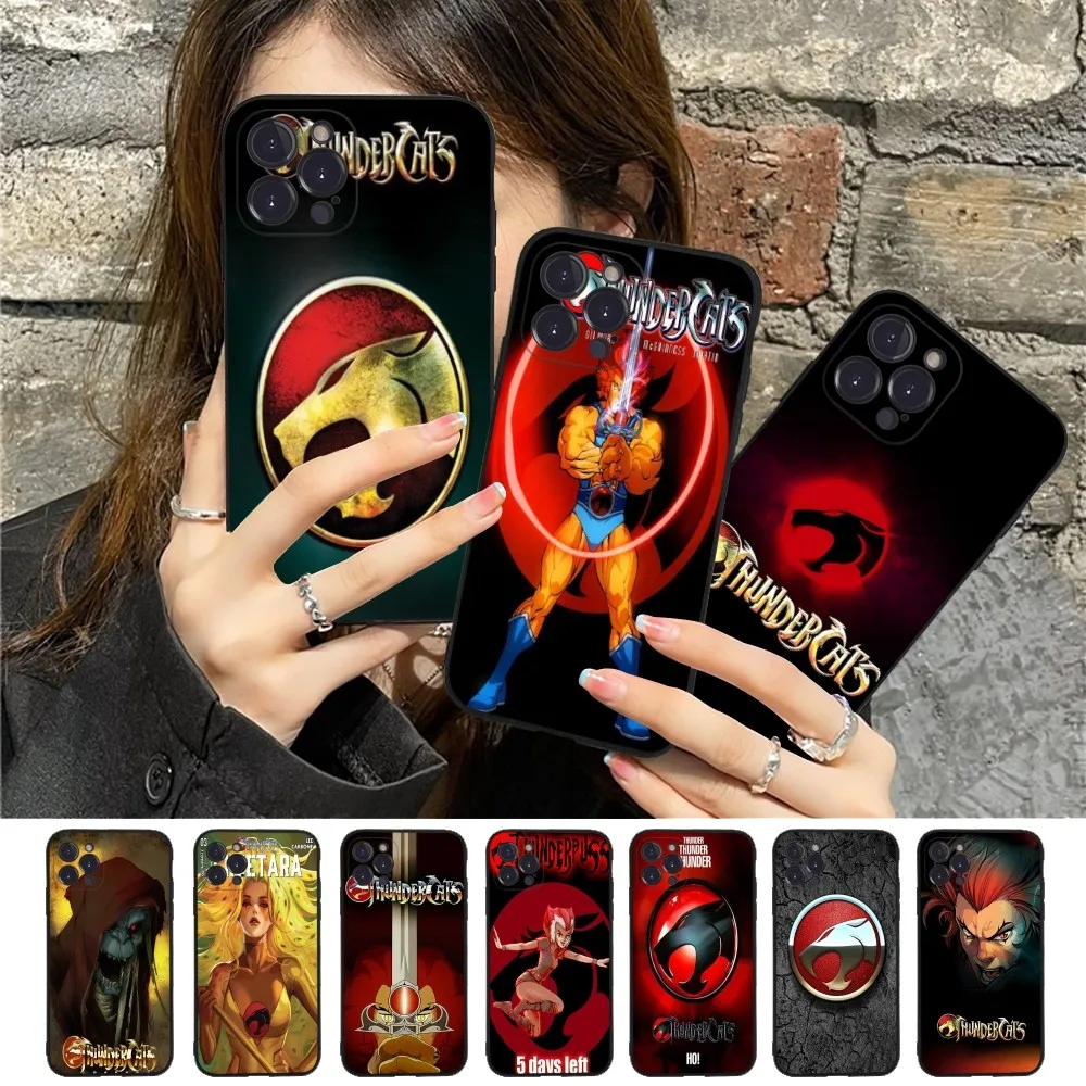 Cartoon ThunderCats Phone Case Silicone Soft for iphone 16 15 14 13 12 11 Pro Mini XS MAX Plus X Cover