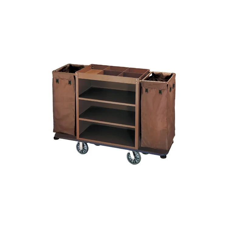 Guangzhou supplier hotel housekeeping trolley cart manuel equipment for dirty linen