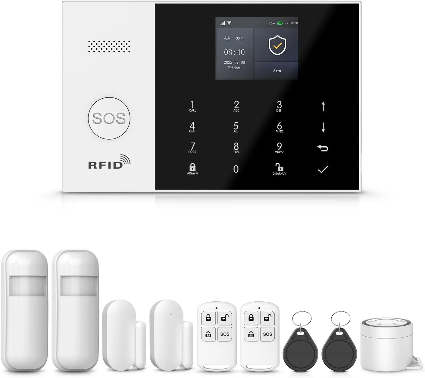 

Умная система безопасности для дома с GSM 4G/WiFi, DIY-датчиками, громкой сиреной и совместимостью с Google для домов, вилл, квартир