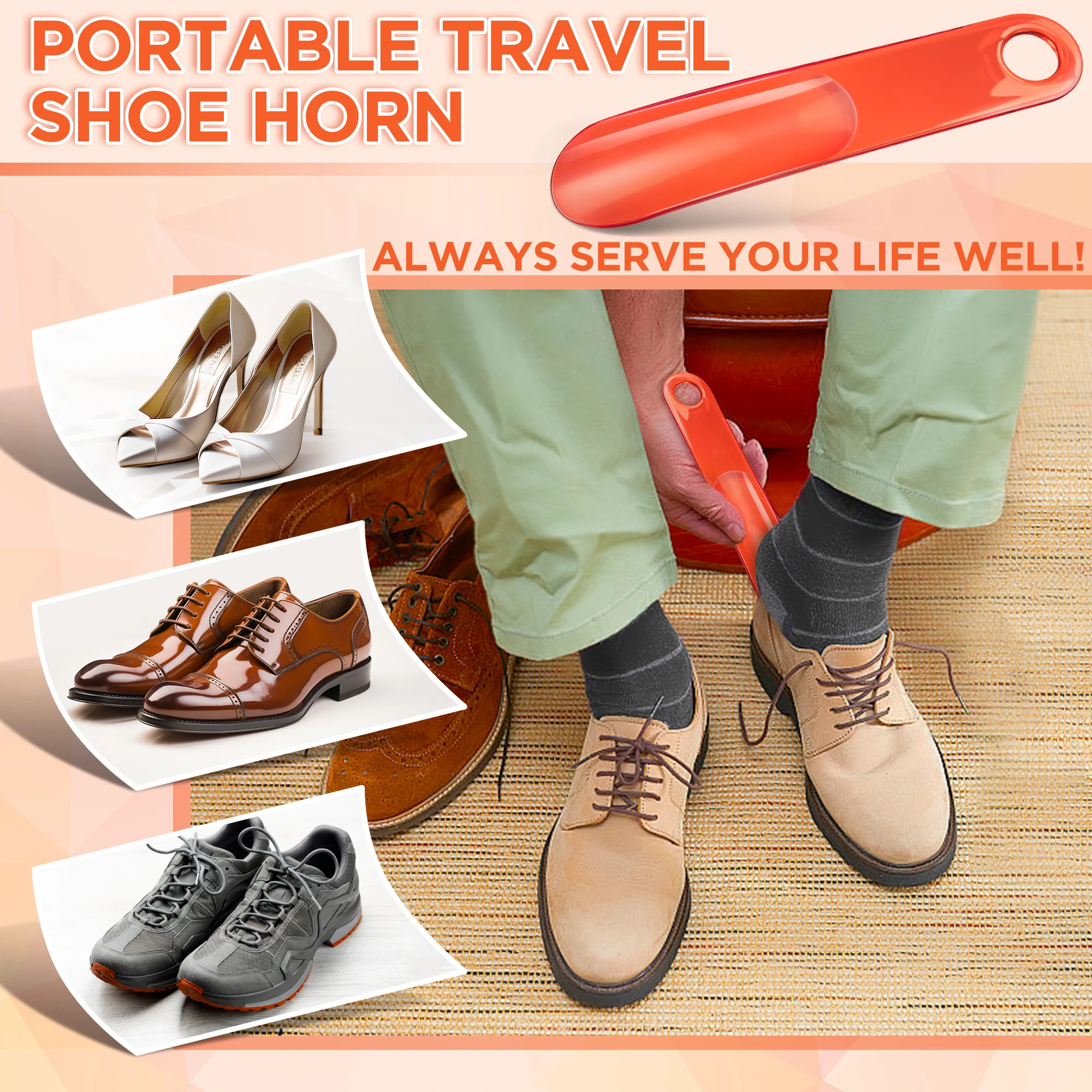 

Зимний пластиковый короткий рожок для обуви с высокой насыщенностью, портативный прочный рожок для обуви для путешествий, ленивый рожок для обуви для женщин и мужчин, аксессуары для домашней обуви