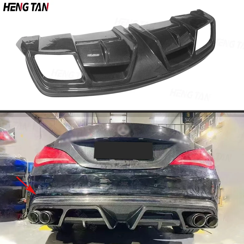 

Carbon Fiber Car Rear Bumper Lip Diffuser Spoiler Parts For Mercedes Benz CLA Class W117 CLA45 CLA260 2013-2019 Upgrade Body kit