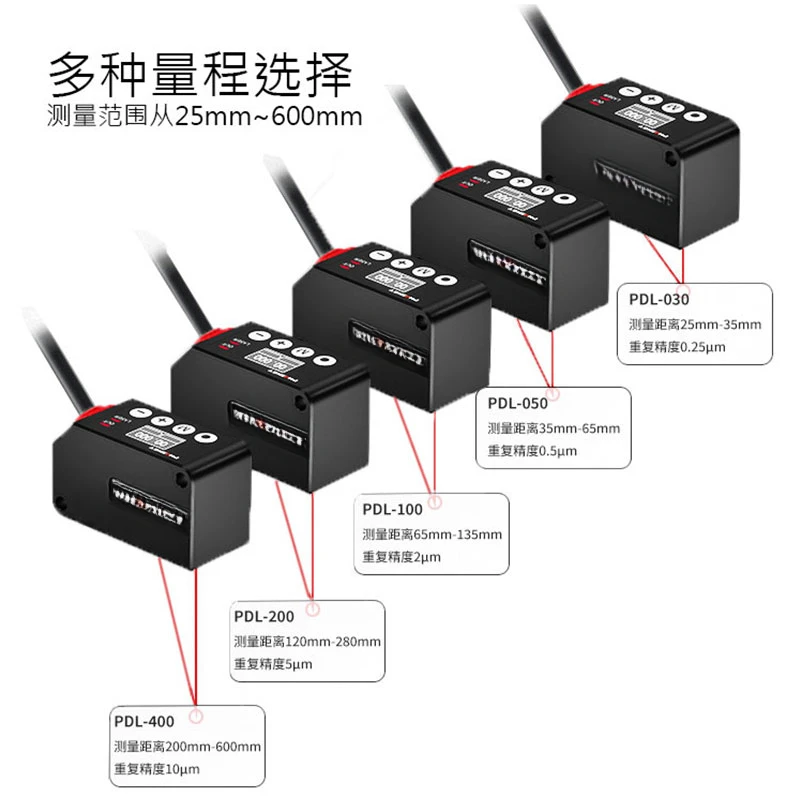 High precision laser displacement sensor Ranging 485 analog measure thickness height vibration frequency roundness