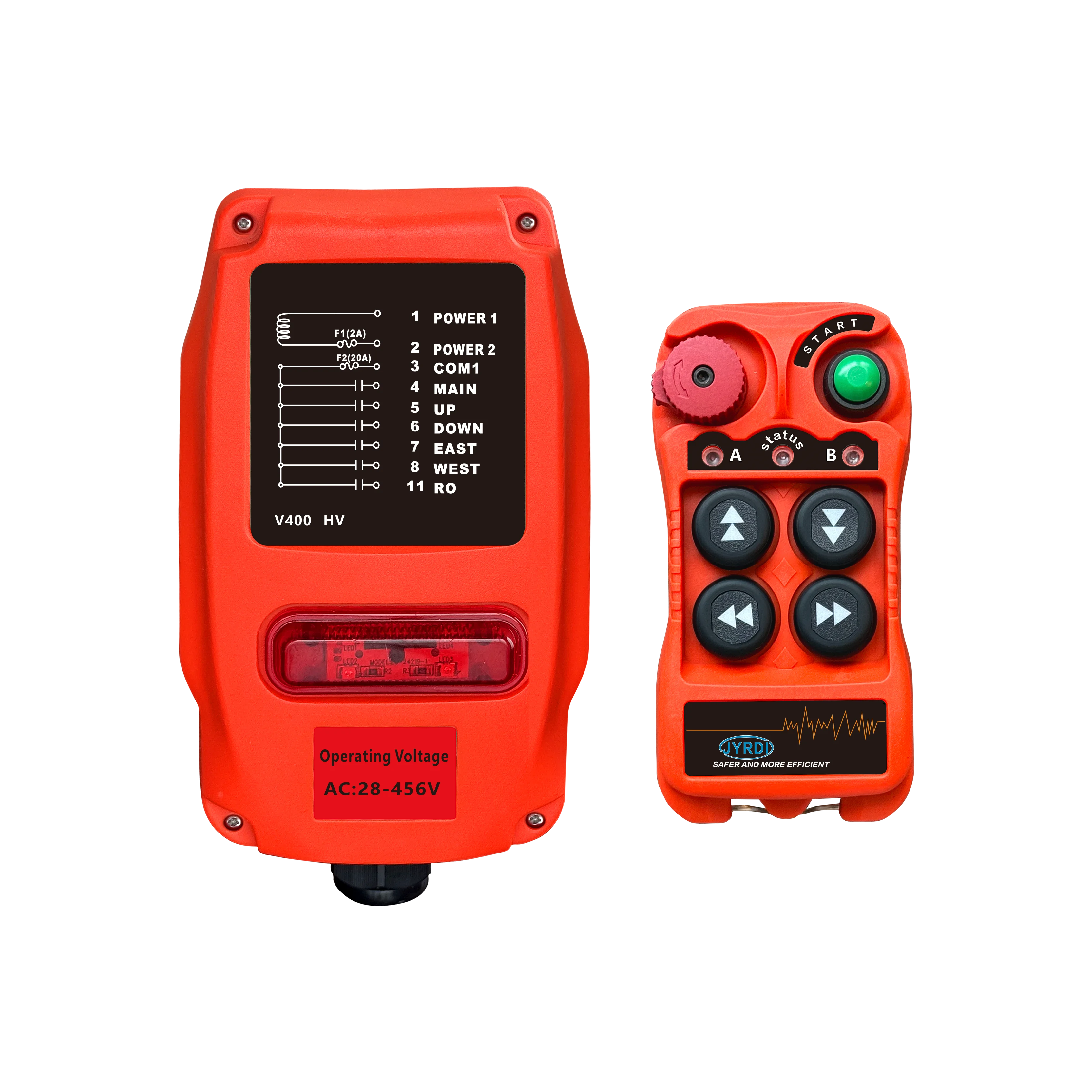 New Q400 4 Buttons Single Speed Industrial Wireless Radio Crane Remote Control Switches Winches Hoist Track Crane Lift Control