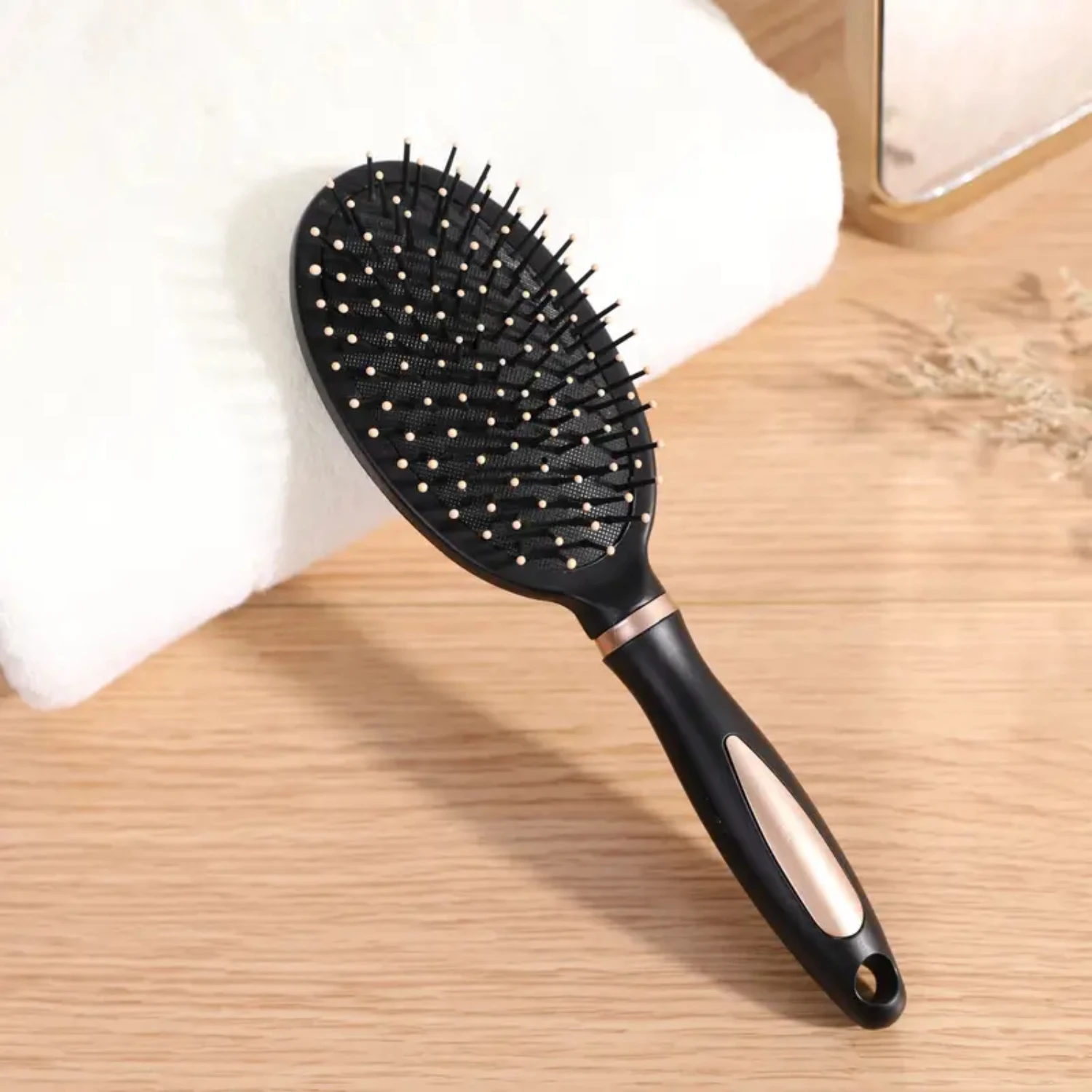 Oval Hair Comb with Smooth Bristles for Tangle-Free Hair Styling, Round Hair Brush for Voluminous Curls, Rectangle Brush for a S