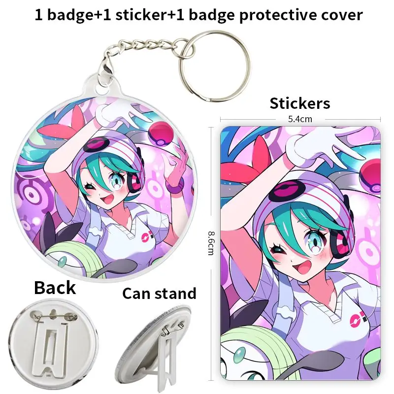 Psychic Miku Anime Character Game Soft Button Badge Brooch anchor Peripherals Pininsignias personalizables Accessories Fashion