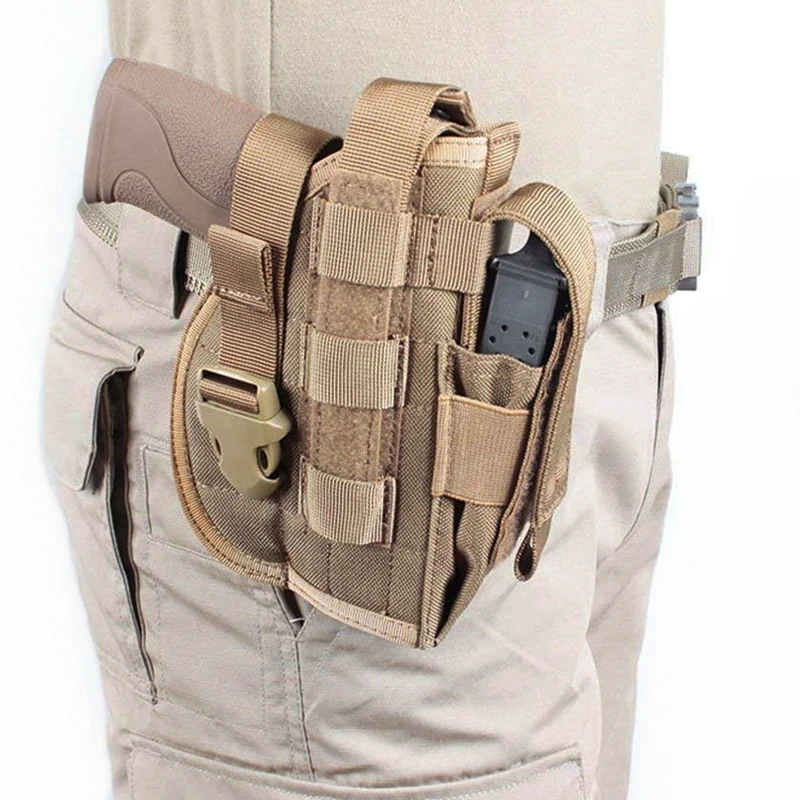 

Universal tactical Molle pistol case on both sides, Magzine pouch storage pistol belt, compatible with all types of pistols.