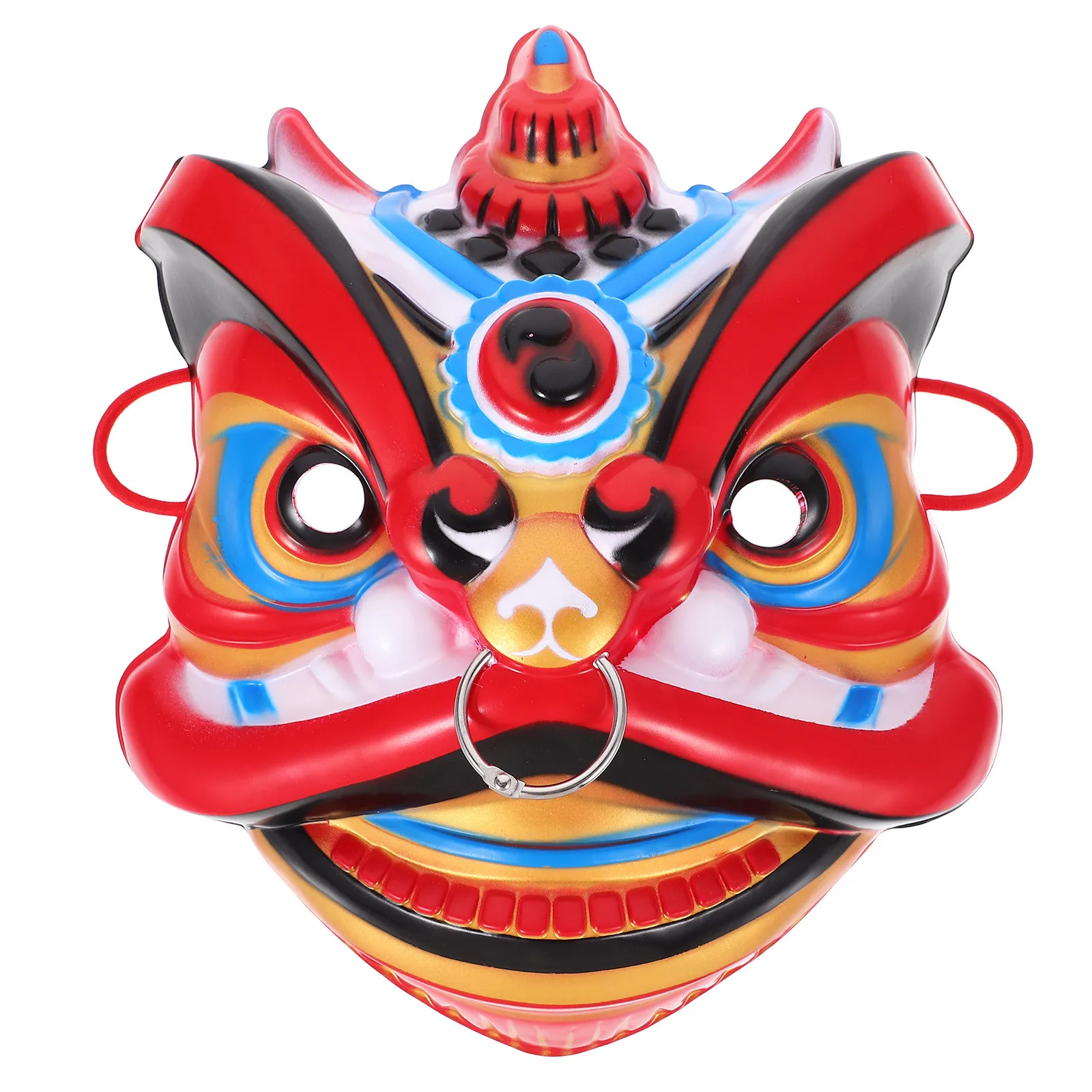 Full Face Chinese Dancing Lion Mask Colorful Handmade Lightweight Mask for Party Cosplay Stage Show Cosplay Lion Masks