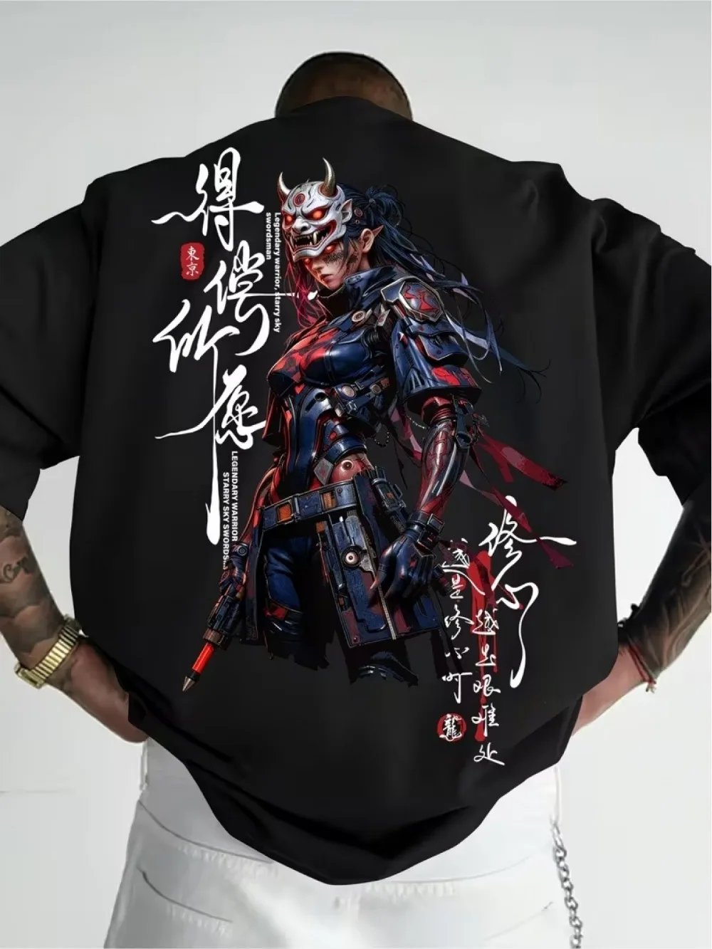 Japanese Anime Manga Pattern Female Warrior 3D Print  Sport Quick-dry Breatha Men's T-shirt Outdoor Casual Parent-child Clothing