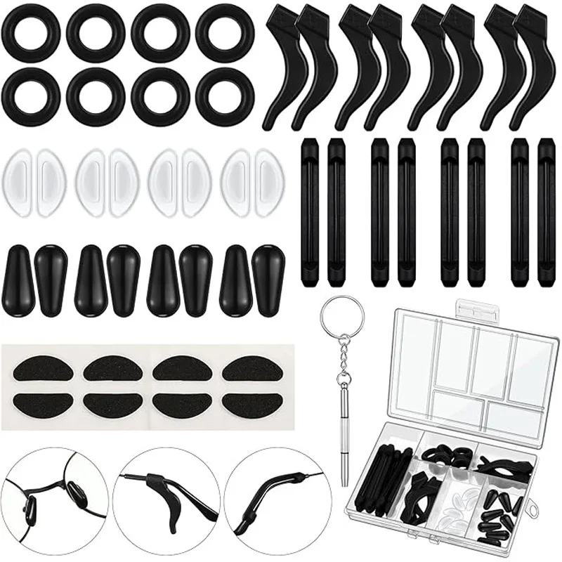 60Pcs Eyeglasses Retainers Anti-Slip Holder Silicone Ear Hook Set Eyeglass Holder Comfort For Eyeglasses Eyewear Accessories view 2