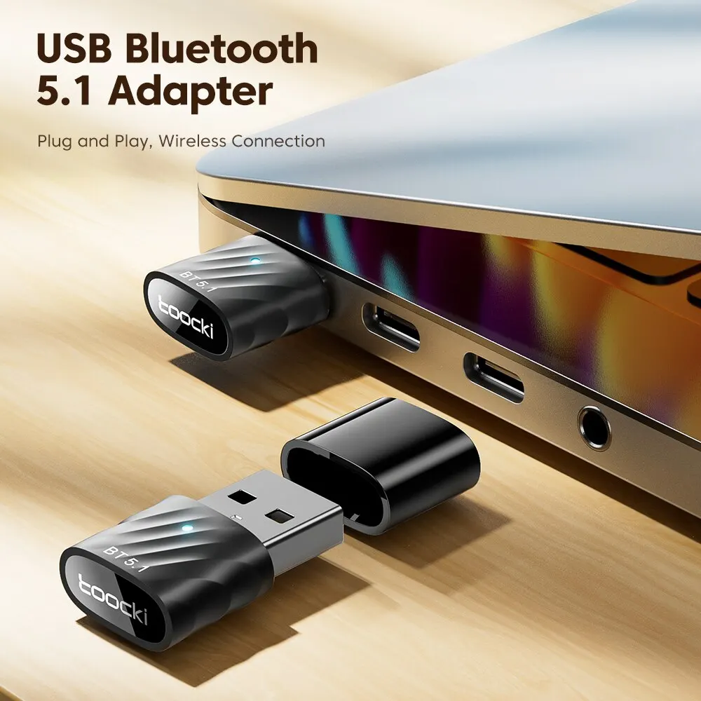 Toocki usb bluetooth5.1カーアダプタードングルオーディオレシーバースピーカーPCスピーカー用ワイヤレスマウスイヤホンキーボード音楽送信