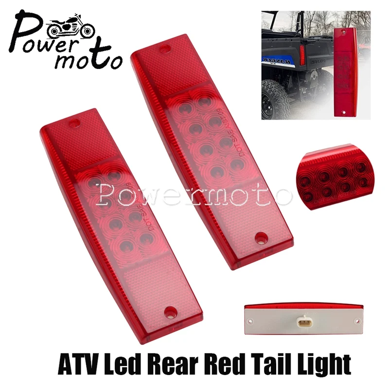 1PC & 1Pair ATV LED Rear Red Tail Light Brake Lamps For Polaris Ranger 400 500 570 800 Replace 2411450 EV LIION/MIDSIZE/INTL 4X4