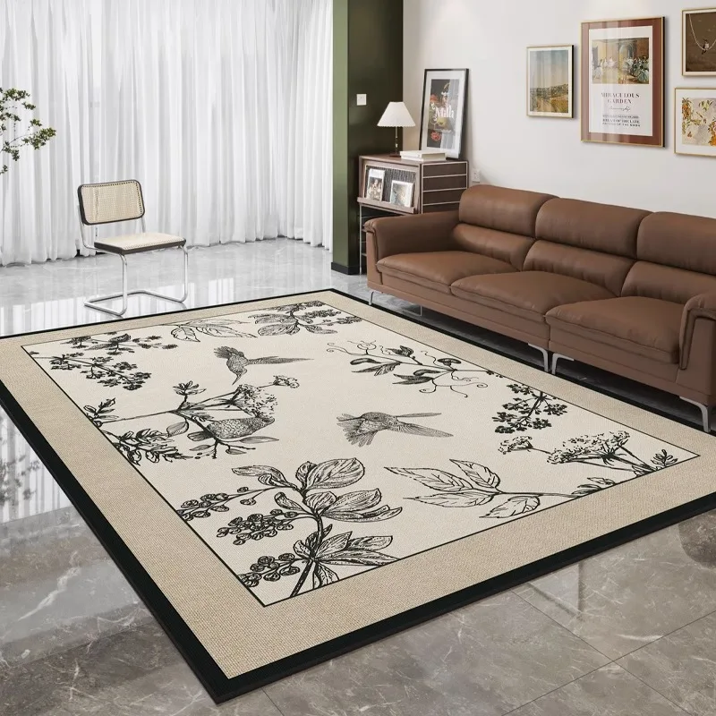 Chinese Style Living Room Large Area Carpet Retro Chinese Style Sofa Non Slip Carpets Wabi Sabi Style Light Luxury High End Rug