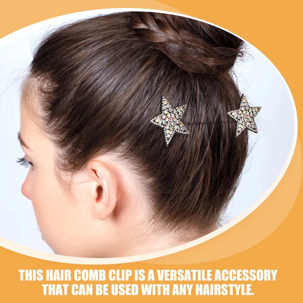 5Pcs Star Hair Accessories Invisible Hair Clips Strong Hold Side Comb for Women No Marks Comfortable Everyday Styling