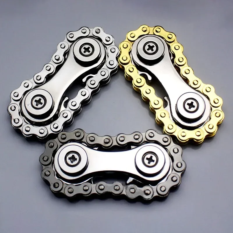 New Sprockets Flywheel Fingertip Gyro Fidget Spinner Antistress Anxiety Metal Bike Chains EDC Spinner Fidget Toys For Adult Kids