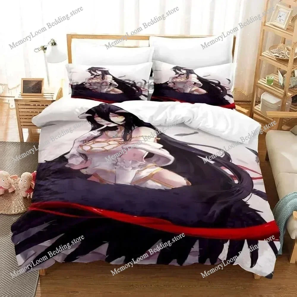 3D Print Skeleton Anime OVERLORD Bedding Set Single Twin Full Queen King Size Bed Set Adult Kid Bedroom Duvet Cover Set