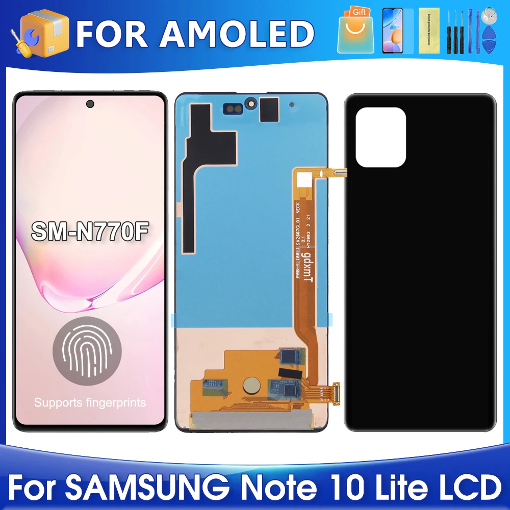 6.7\'\'Note 10 Lite For Samsung For AMOLED Note10 Lite N770F N770F/DS LCD Display Touch Screen Digitizer Assembly Replacement