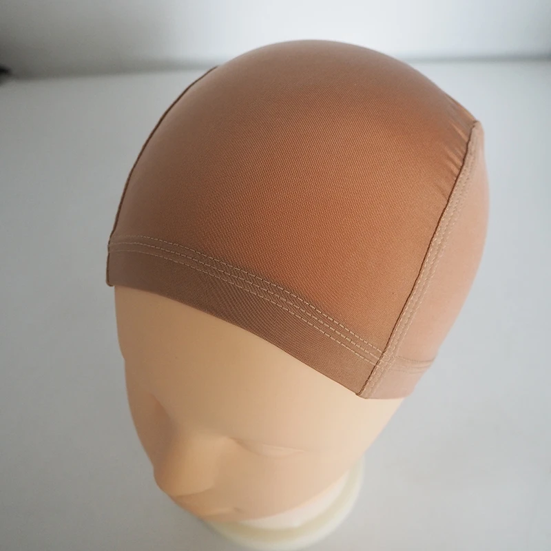 

Full elastic ice silk wig caps for people without hair wear before a wigs can touch the skin directly