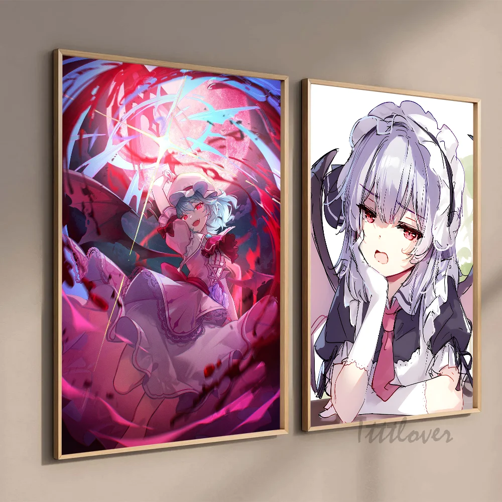 Remilia Scarlet Touhou Project Series Girl Poster Stickers Art Wall Murals Decor Game Room Decor Gifts HD Painting