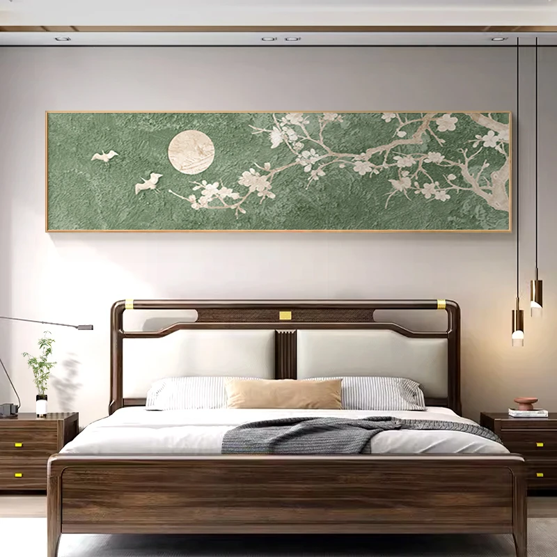 New Chinese Bamboo Canvas Poster Cream Style Wall Art Painting Good Meaning Bedroom Living Room