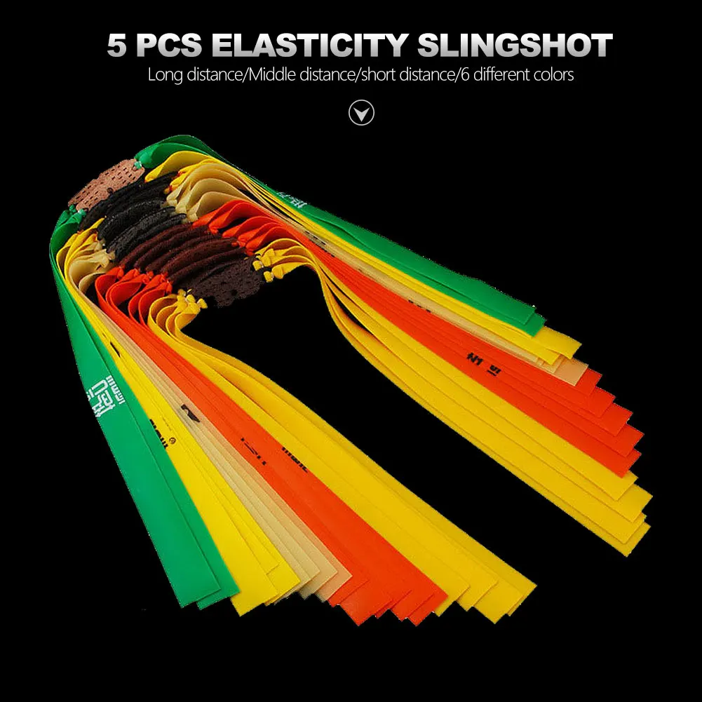 5 قطعة مقلاع الصيد قوية شريط مطاطي مسطح 0.5 مللي متر-0.75 مللي متر مرونة عالية في الهواء الطلق المنجنيق اطلاق النار اكسسوارات الصيد أداة