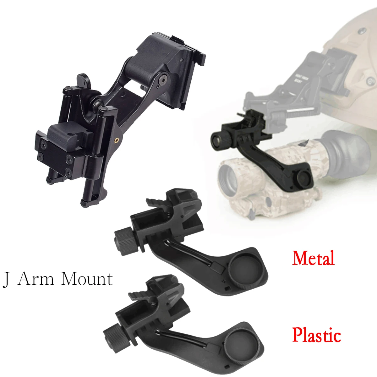 Tactical MICH M88 FAST Helmet Mount Kit Plastic Metal J Arm Bracket For Rhino NVG PVS-14 PVS-7 Night Vision Helmet Accessories