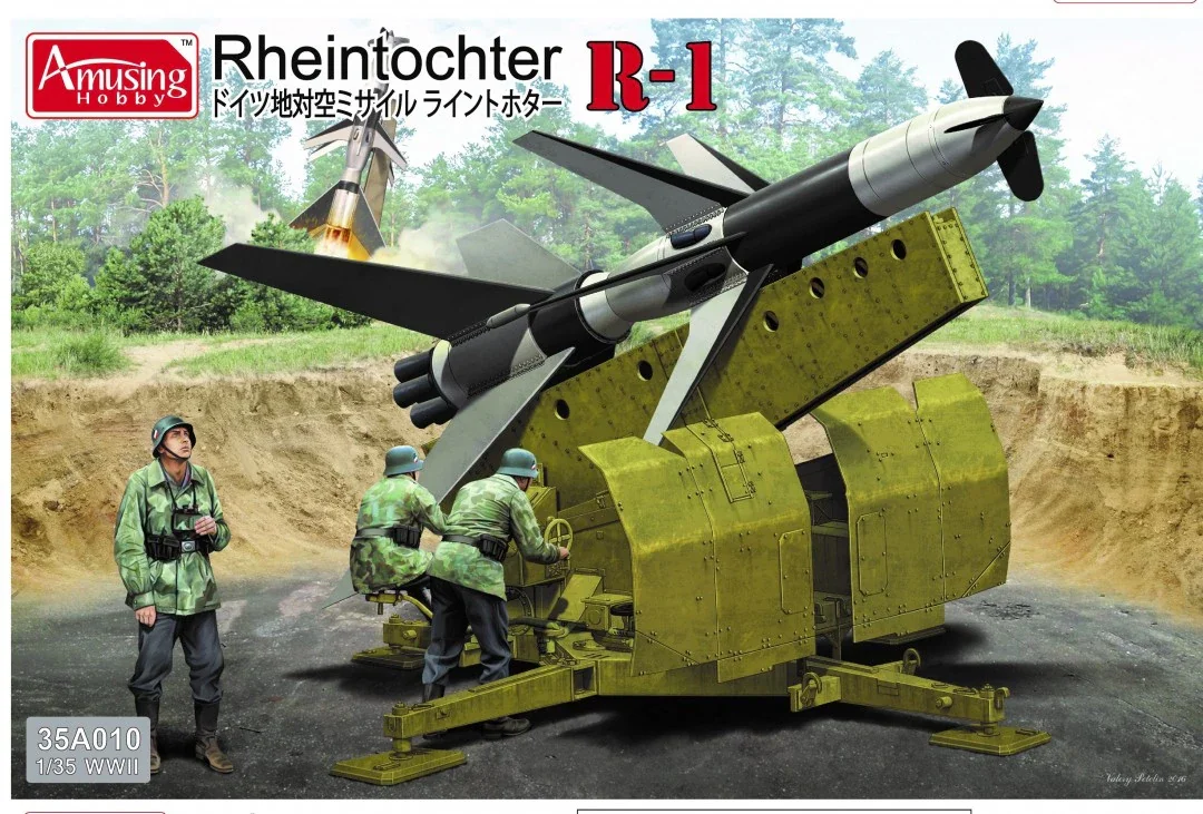 

Amusing Hobby assembling tank scale model kit 35A010 Rheintochter R-1 German Anti-Aircraft Missile 1/35