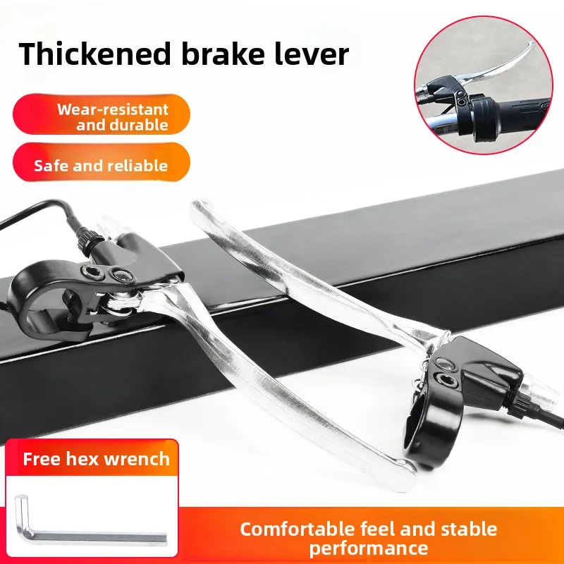 

Electric vehicles are equipped with brake control levers, brake cables and thickened all-aluminum brake handle grips.