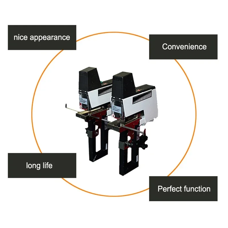 DC-206A Электрический степлер с двойной головкой Переплетная машина Плоский степлер для верховой езды Многоцелевой степлер