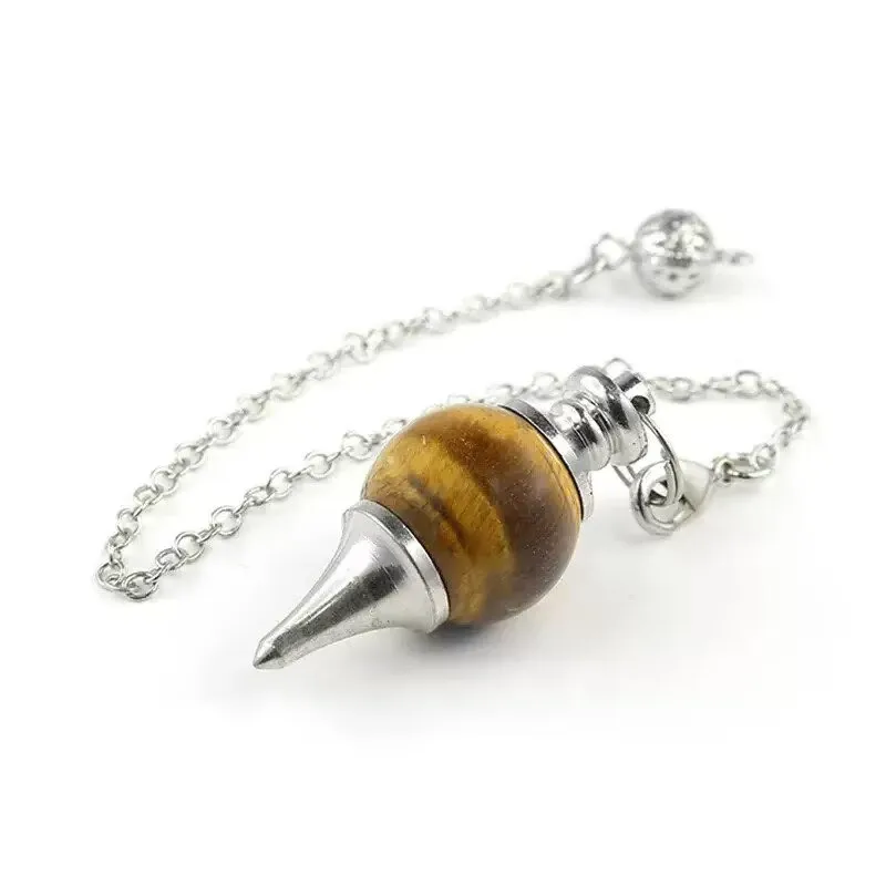 Natural Stone Shuttle Pendulum for Dowsing Radiesthesia Divination Crystal Quartz Pendants Pendule Pendulos Pendulo