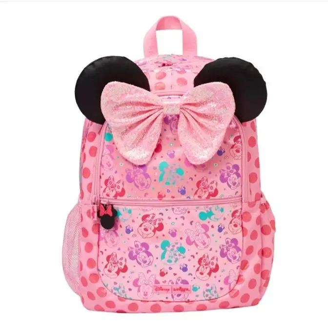 MINISO mochila escolar Original de Disney para estudiantes, mochila de dibujos animados de Minnie, Mickey y Mickey Mouse, princesa Aisha, sirena