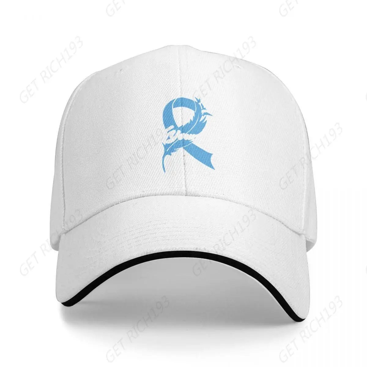 Check Your Colon Colorectal Cancer Awareness Blue Ribbon Baseball Cap Golf Hat Man Dad Hat Hats Woman Men