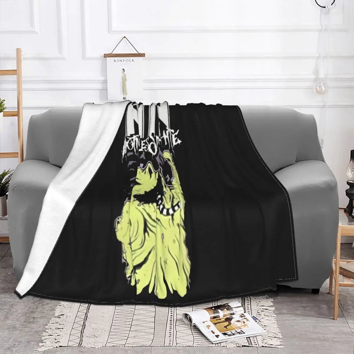 Motionless In White Funny Cotton Vintage Gift For Men Women Dj Punk Casual Fitness Comical Designs Throw Blanket