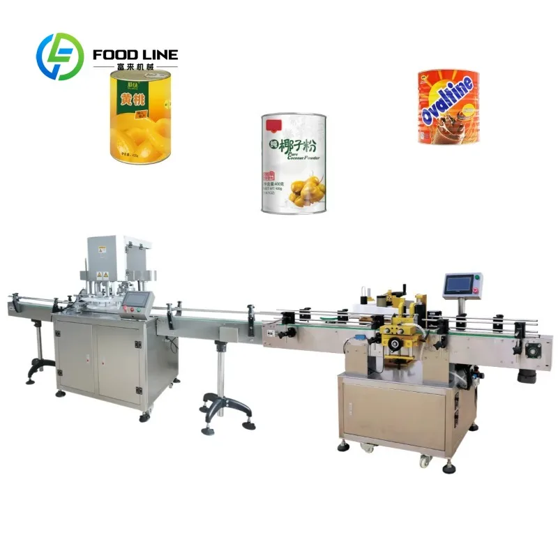 Customized High Speed Cans Sewing Machine Full Automatic Aluminum Tin Cans Seaming Labeling Packaging Machine Production Line