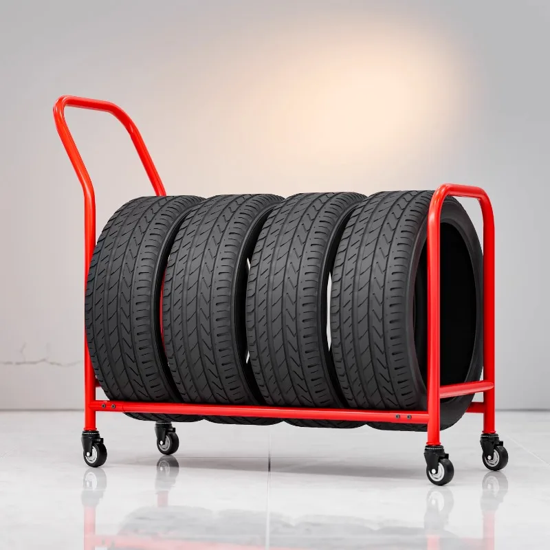 Tire Rack Display Rack with Wheels Car Tire Display  Repair Shop Workshop Mobile Tire Hub 4S Shop