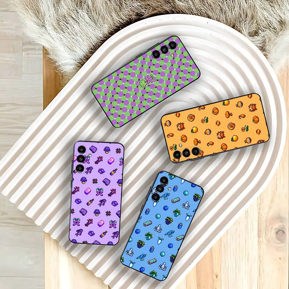 

S-Stardew Cartoon V-Valley Phone Case For Samsung Galaxy A73,31,32,72,41,53,52,71,22,5G,Note,J7,8,9 Soft Black Cover