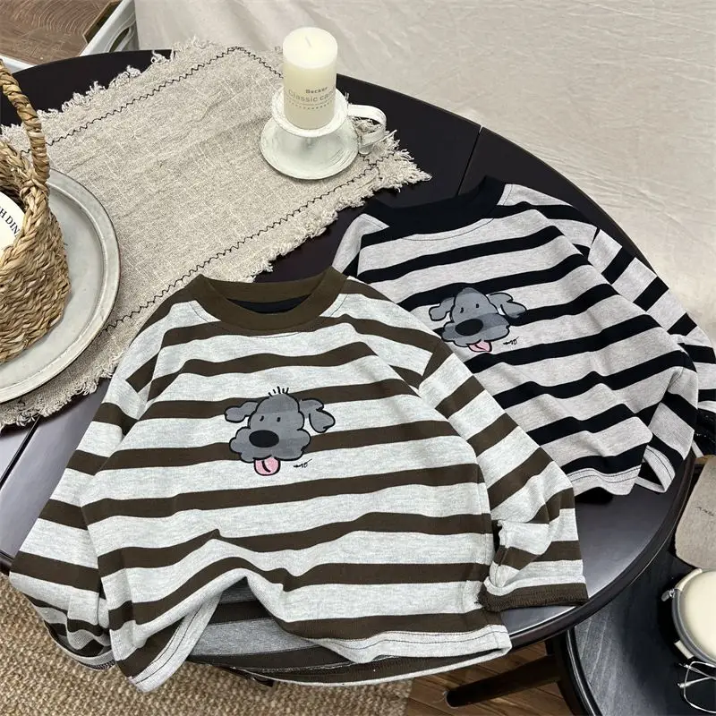 New Boys Sweater Thick Striped Knitted Sweater Kids Autumn Winter Pullover Children Casual Top Toddler Baby Kid POLO Collar Coat