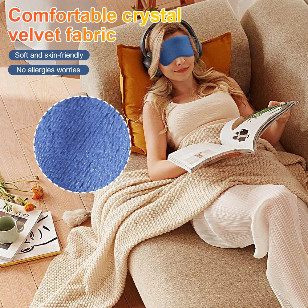 Hot Compress Sleeping Mask USB Heated Eye Mask Sleeping Eye Cover Eyes Patch Shade Night Travel Nap Heating Blindfold Eyeshade