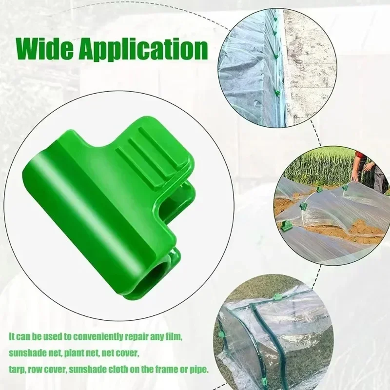 20Pcs Green Laminating Clip, A Specialized Tool for Fixing Plastic Film During The Construction of Small Greenhouse Arches - view 4