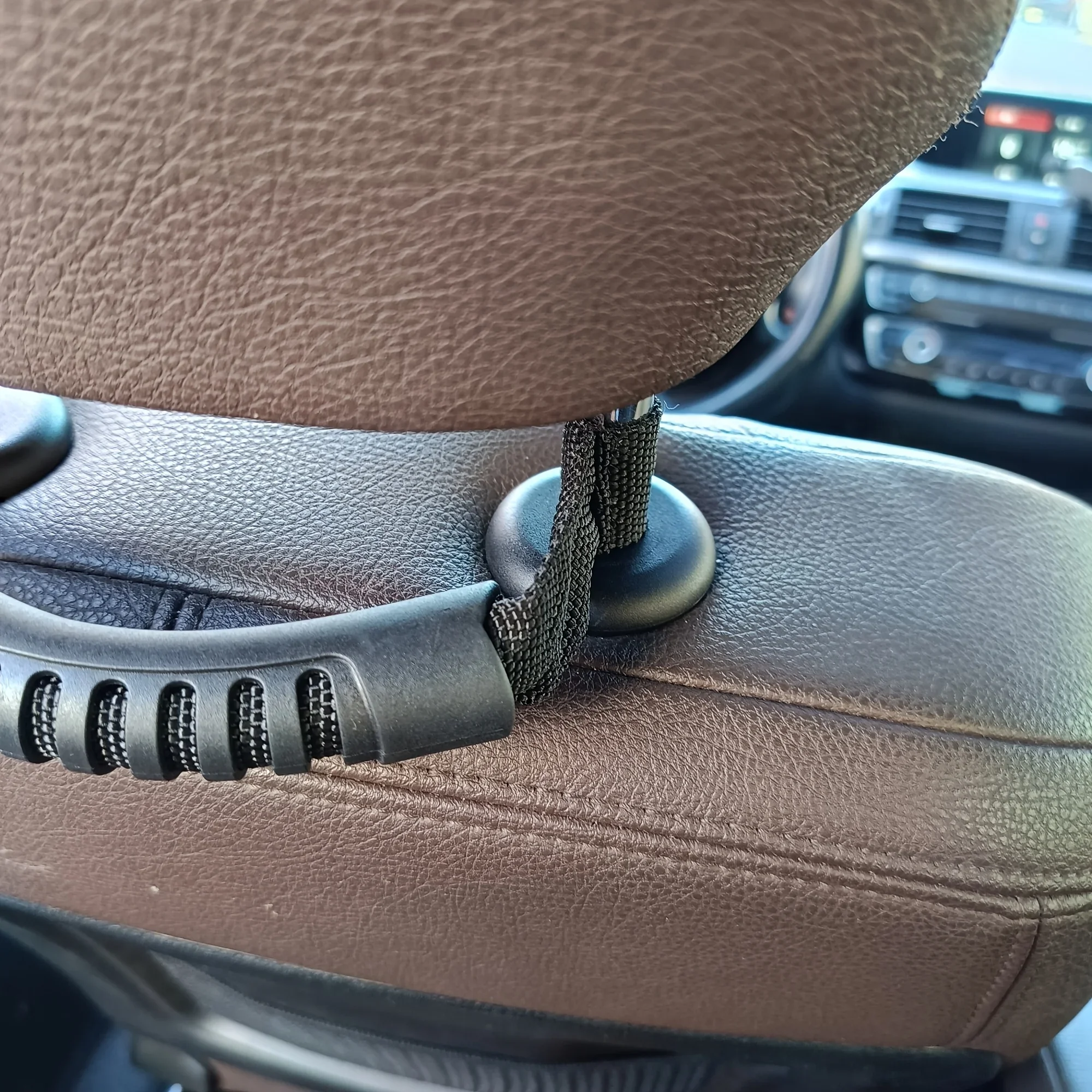 1/2 Stück Universeller Auto-Kopfstützen-Haltegriff, Auto-Rücksitz-Haltegriff, Kopfstützen-Griff, Langlebiger Sicherheitsgriff für Fahrzeuge – Detail 3