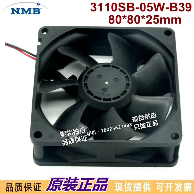 for NMB 3110SB-05W-B39 8025 8CM Bearing 24V 0.05A Variable Frequency Cooling Fan New Silent
