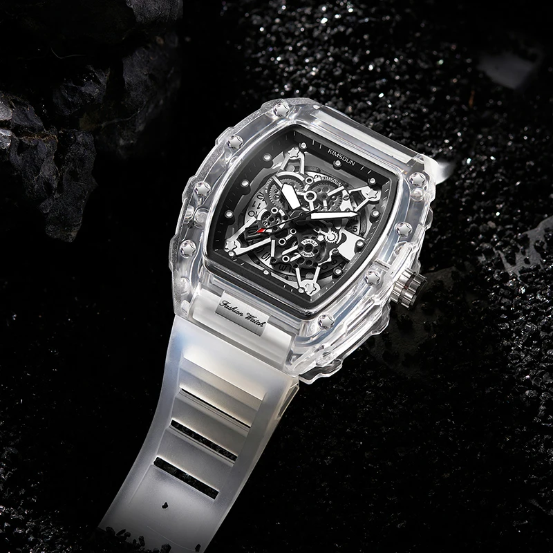 

fashion sport watch men Specials Acrylic case ultralight quartz wristwatch top brand tonneau waterproof clock Reloj Hombre 2025