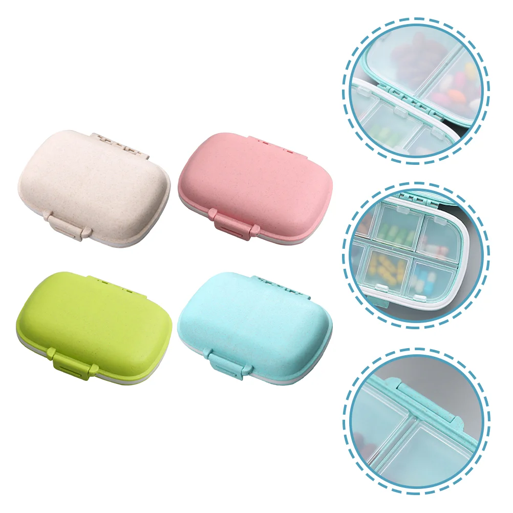 

4 Pcs Medicine Work Mini Storage Container Necessary Portable Outdoor Holder Containers Travel